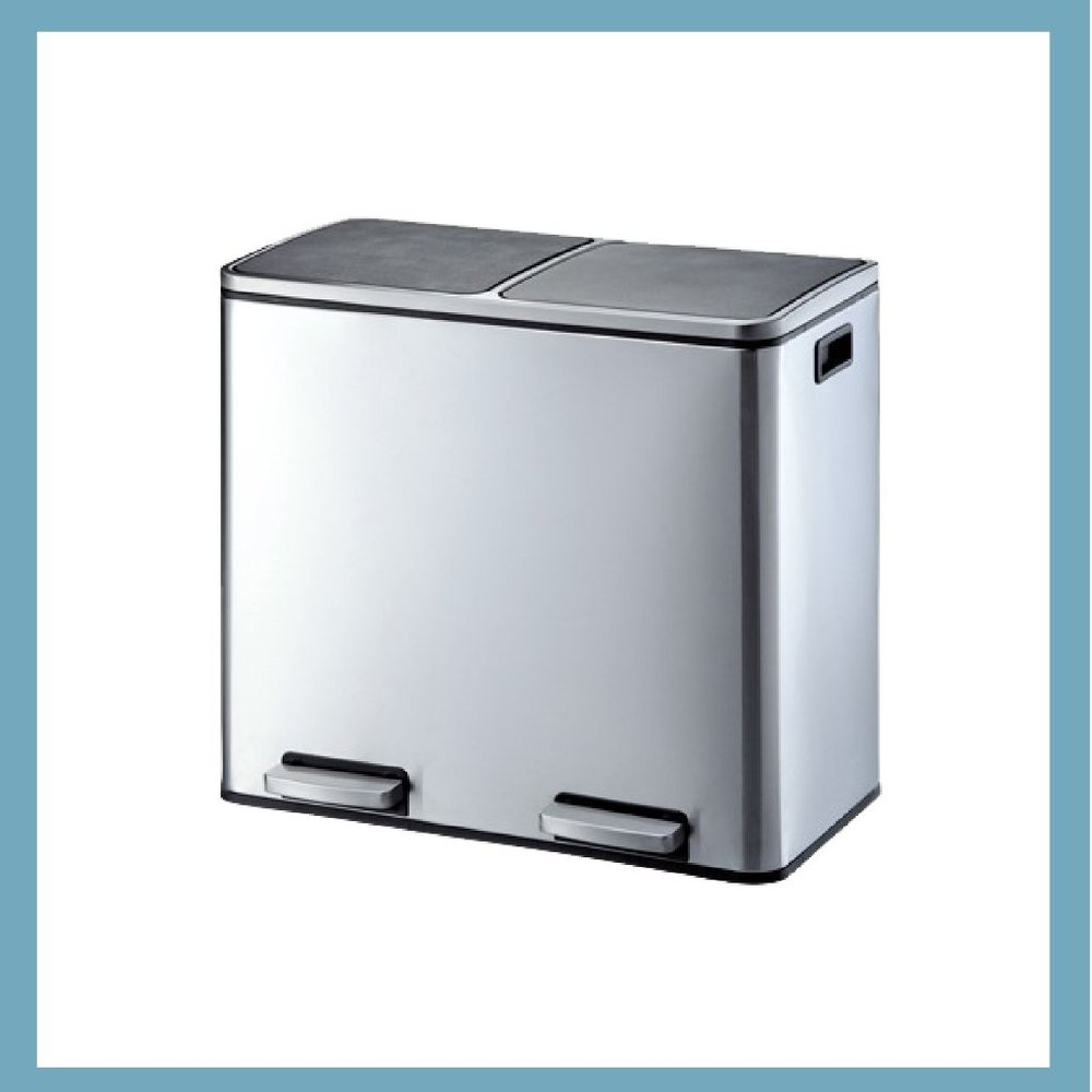 Stainless Steel Doble Trash Can (48 Liters/12.7 gal)